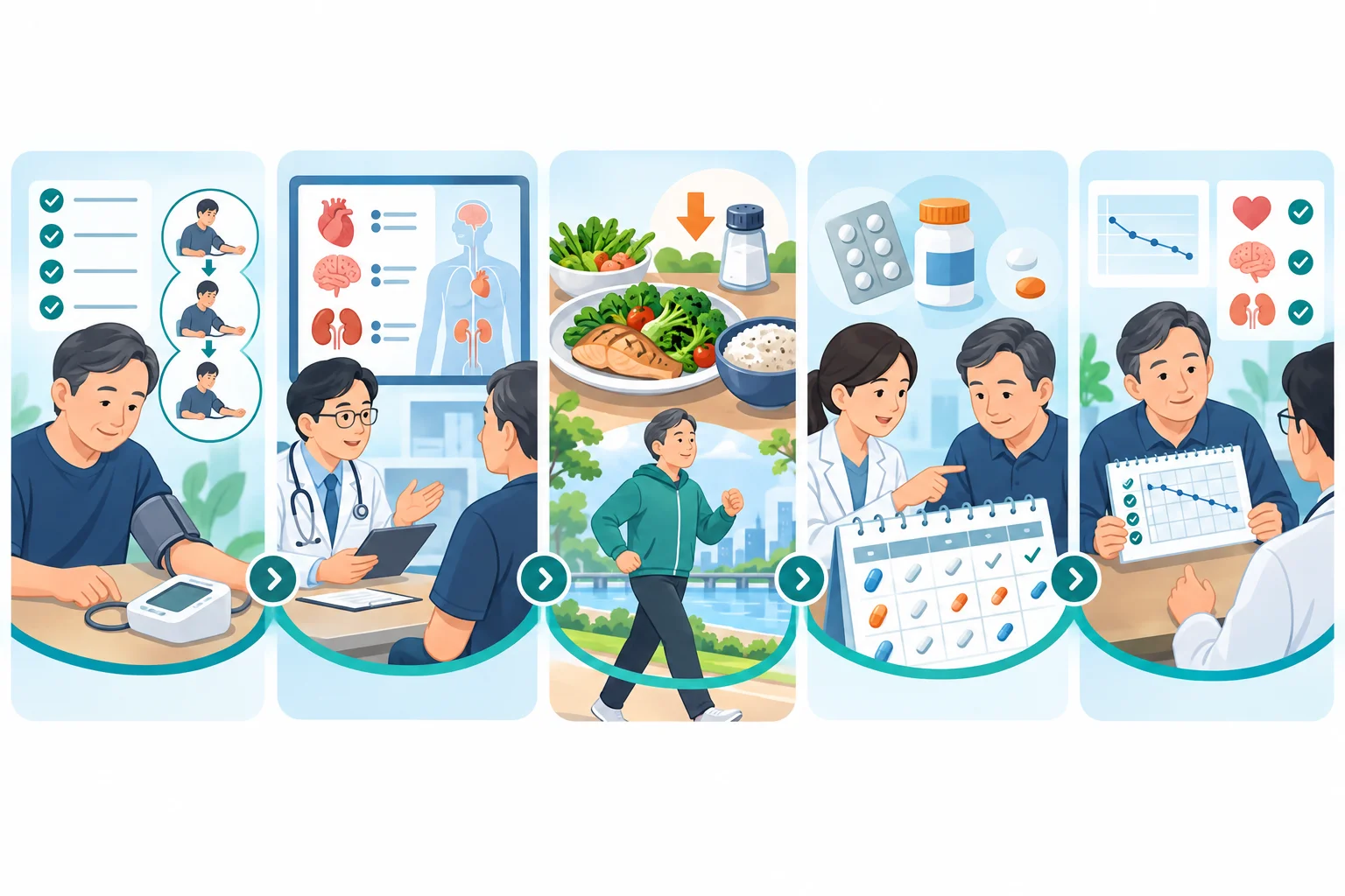 증상이 없어도 관리가 필요한 고혈압: 진단·표적장기·치료를 잇는 안내서 본문 이미지