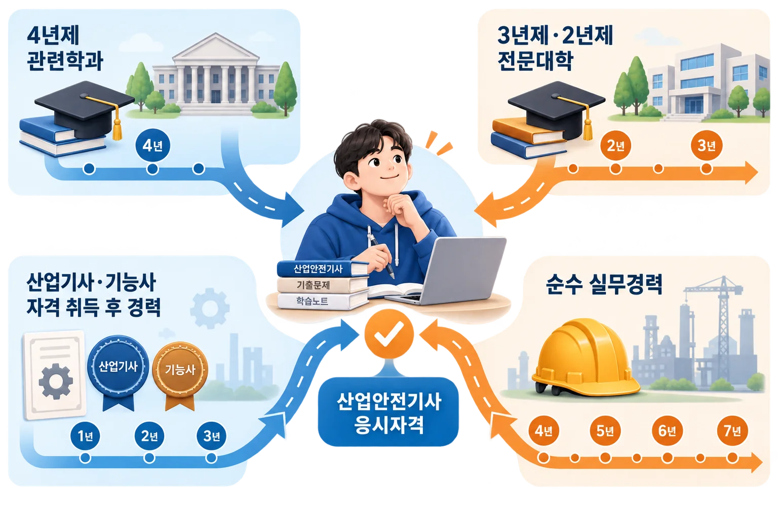 산업안전기사 응시자격은 어떻게 확인할까? 학력·자격·경력 경로 정리 본문 이미지