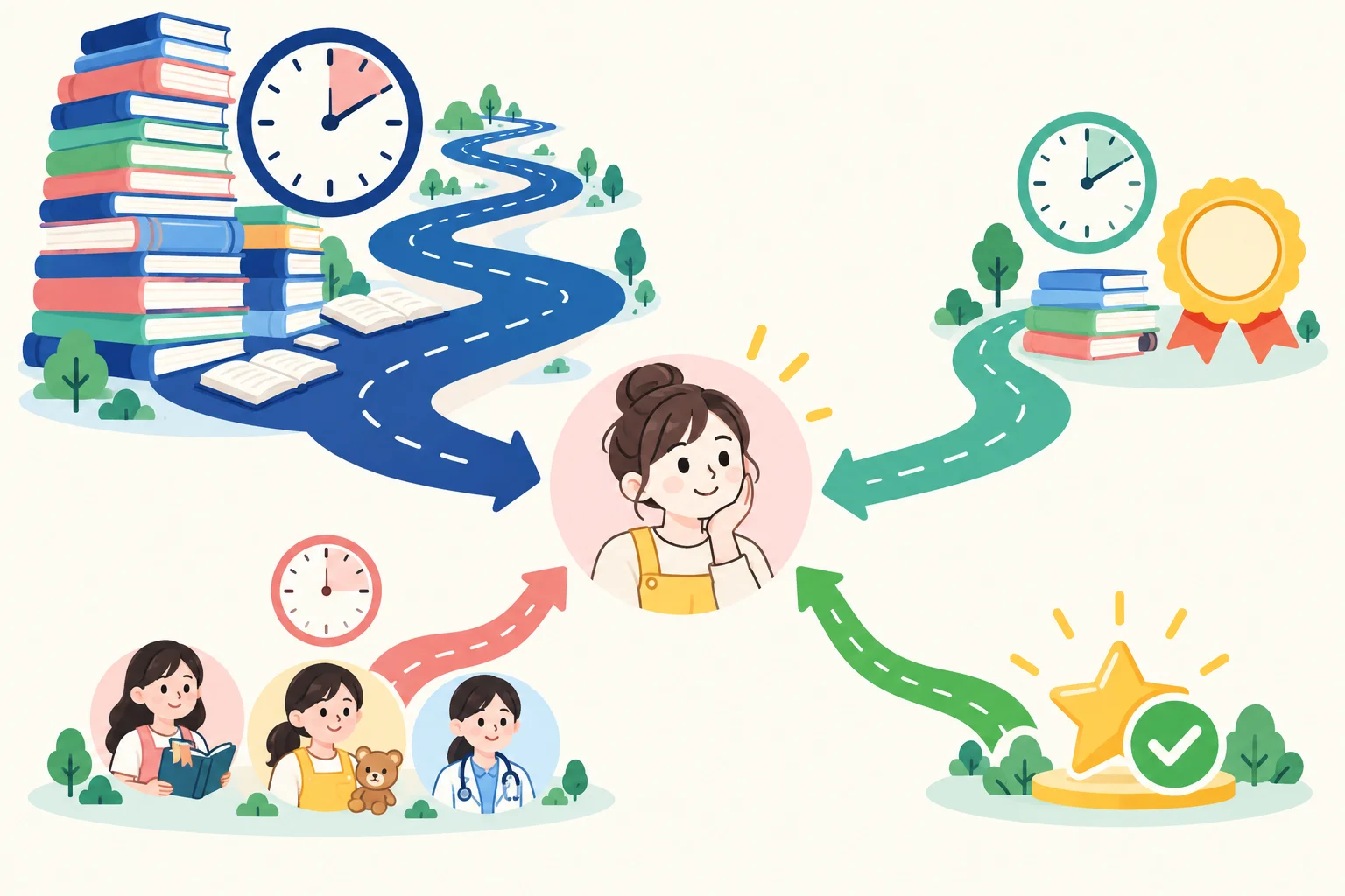 120시간만 답은 아니다: 아이돌봄사 표준·단축·직무연수·면제 경로 본문 이미지